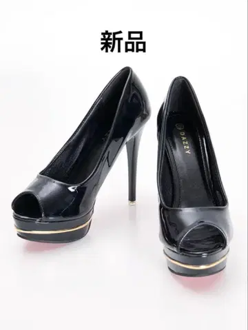 [ DAZZY ] 블랙 오픈토 하이힐