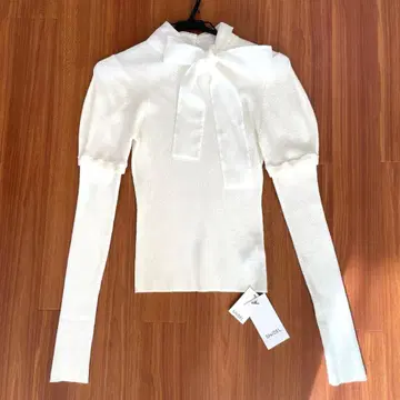 [새상품] snidel 스나이델 상의 니트 티셔츠 화이트 흰색