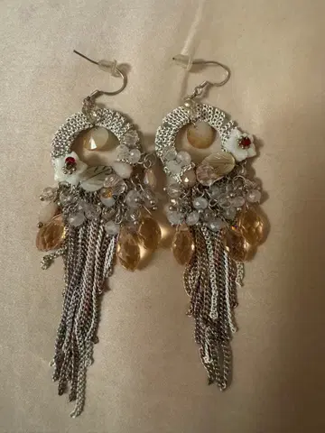 엘레강트한 프린지 비즈 귀걸이