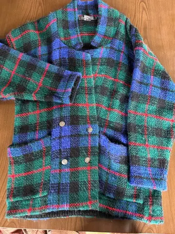 노카라 체크 자켓