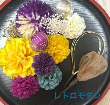 레트로 모던 성인식 졸업식 시치고산 사전 촬영 머리 장식