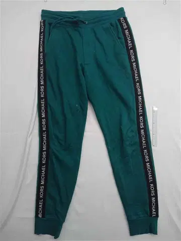 마이클 코스 사이드 로고 라인 조거 팬츠 S 사이즈 남성용 그린
