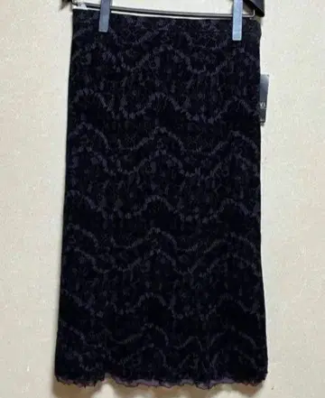 미제르 레이스 패턴 스커트 빅 사이즈 L 퍼플