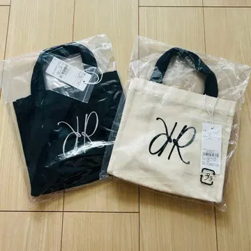 rienda R 로고 캔버스 미니 토트백 x 2