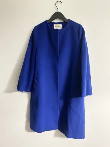 유나이티드 애로우즈 노카라 코트 롱 코트 로얄 블루 M