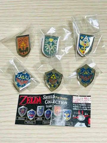 레어 젤다의 전설 쉴드 핀 배지 컬렉션 6개 컴프 세트
