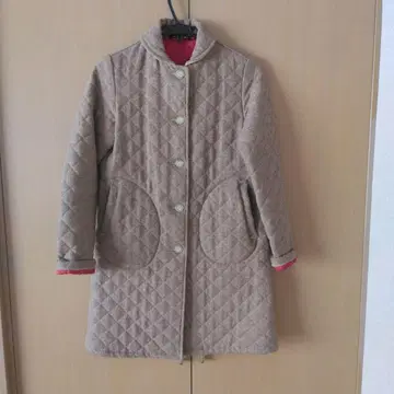 트래디셔널 웨더웨어 브라운 퀼트 코트 34