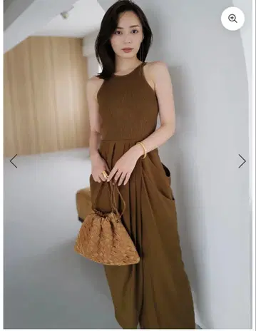 anuans 드레이프 니트 도킹 원피스