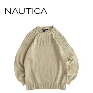 [ 새상품급 ] NAUTICA 노티카 90s 코튼 모크넥 니트 BE