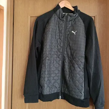 새상품급 Puma 니트 퀼팅 자켓 블랙