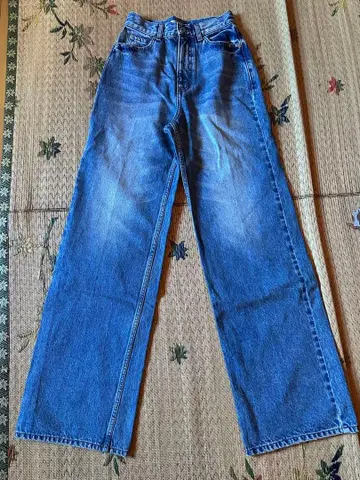 CCOODEAL 블루 와이드 레그 데님