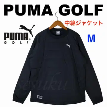 [ M ] 가을/겨울 푸마 골프 보온 충전솜 래글런 풀오버 자켓 블랙