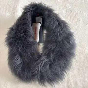 가테이가호 그레이 캐시미어 퍼 넥워머 목도리