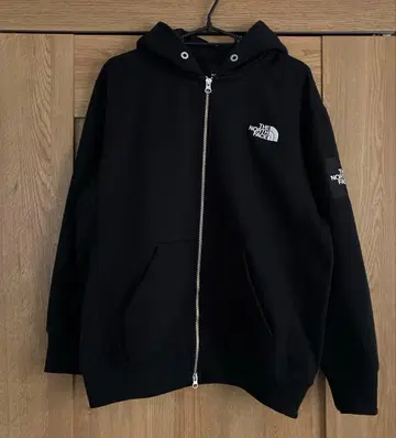 THE NORTH FACE 스퀘어 로고 풀 집업 블랙 속기모 S