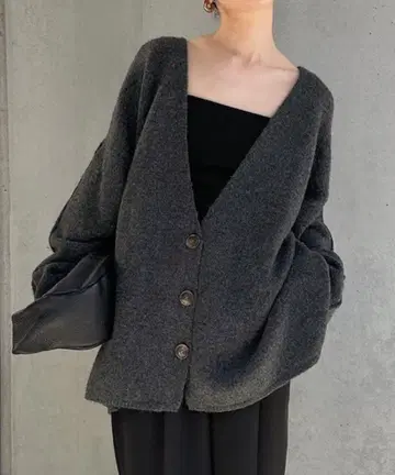 select MOCA 슬리브 링킹 V넥 가디건