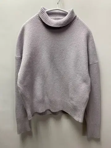 NOBLE Super160s 터틀넥 니트 퍼플 계열 프리 사이즈