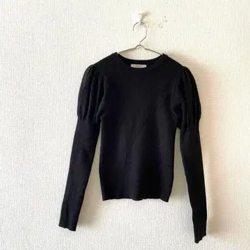 [페루] 리브 니트 라메 믹스 퍼프 슬리브 온워드 카시야마 심플 F