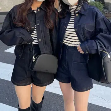 RiLi Tokyo 데님 자켓 데님 숏팬츠 셋업