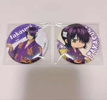 은혼 타카스기 신스케 아웃도어 캔뱃지 2점