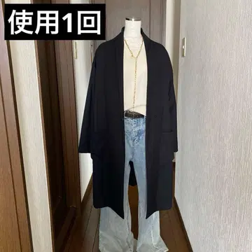 1회 사용 BLANC basque / 블랑 바스크 블랙 롱 코트