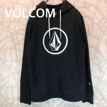 폴컴 VOLCOM 블랙 로고 후드티 R