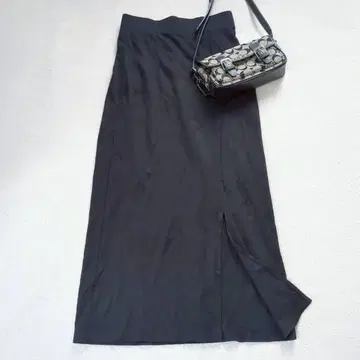 센스 오브 플레이스 롱 타이트 스커트 사이드 슬릿 어른 심플 M