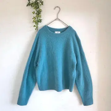 LUI'S 루이스 컨디션 최상 헤어리 퍼지 라쿤 100% 크루넥 니트