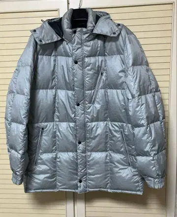 실버 퀼팅 다운 자켓
