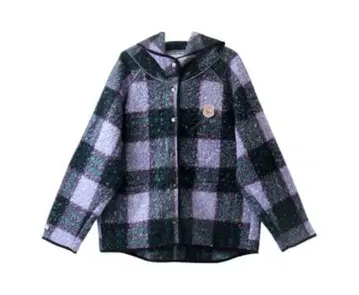 도그데파트 부클레 버튼 후드티 체크 코트 완판템 새상품!