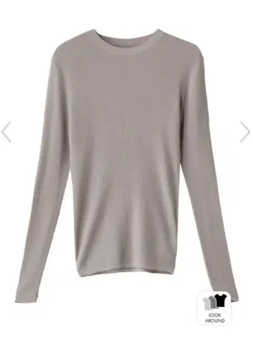 스터링 루어 캐시미어 리브 풀오버 라이트 그레이 미사용 새상품