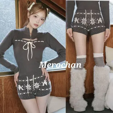 다리치 노르딕 니트 숏팬츠 GRY [ FL ]