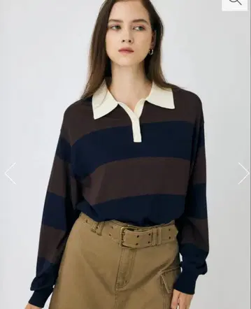 [ 새상품 ] MOUSSY BORDER KNIT 폴로