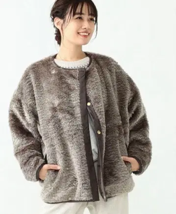 BEAMS 보아 자켓 그레이