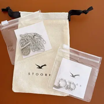 STOORK 금속 알레르기 방지 목걸이 이어커프 세트