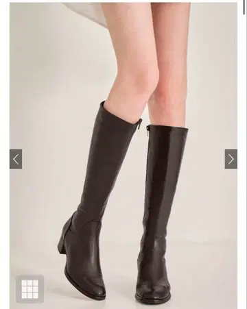 [미사용 새상품] 그레일 청키힐 롱 부츠