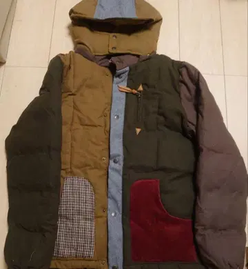 남성용 클레이지 패턴 충전솜 자켓