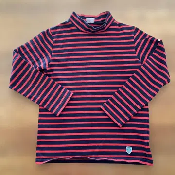Orcival 네이비/레드 스트라이프 터틀넥 S