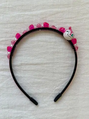 호빵맨 뮤지엄 짤랑이 키라키라 비즈 머리띠