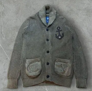 [ 새상품급 ] G-STAR RAW 리브 니트 가디건 카키