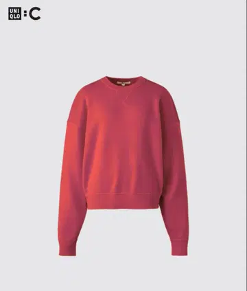 유니클로C 스무스 코튼 크루넥 스웨터 M 사이즈 14red