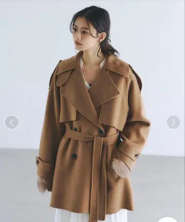 새상품 [ anuans ] 리버 울 미들 트렌치코트