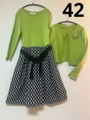 슈퍼 뷰티 42 원피스 가디건 세트 L