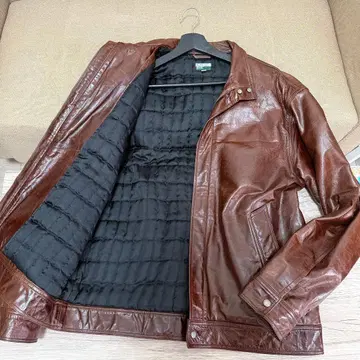 새상품급 폴스미스 청바지 브라운 천연 가죽 가죽 자켓 브라운 M 사이즈