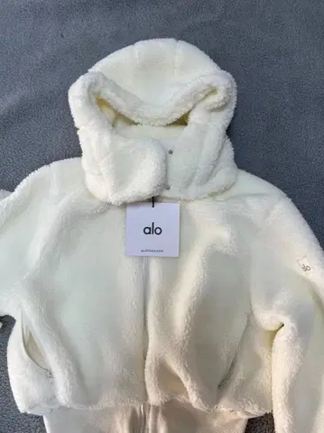 alo 플리스 자켓 S 화이트