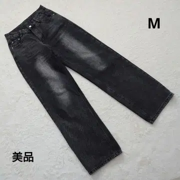 새상품급 와이드 팬츠 블랙 데님 여성용 M