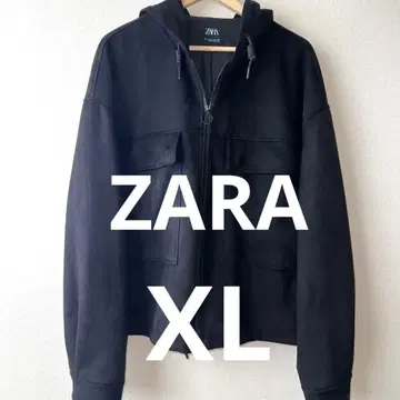 ZARA 블랙 후드 부착 자켓 XL 아우터 빅 사이즈