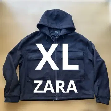 ZARA 블랙 후드 부착 자켓 XL 아우터 빅 사이즈