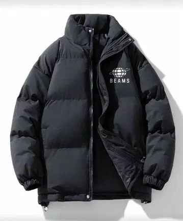블랙 다운 자켓 사이즈 L