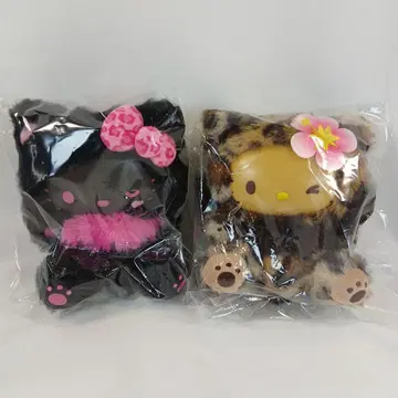 헬로키티 파인 페이스 캣 블랙 애니멀 봉제 인형 키링