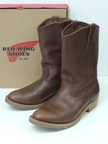 2024년 제조 정가 51150엔 레드윙 USA제 페코스 부츠 브라운